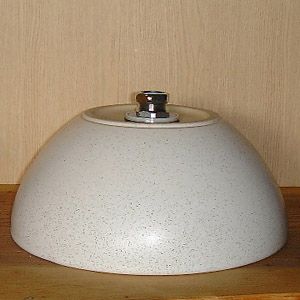 洗面ボウル信楽焼(和風陶器製)白斑点ボウル型(手洗い鉢/洗面鉢/洗面ボール)