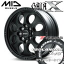 送料無料NV200 バネット デリカD3MID GAIA X ガイアクロス（4H PCD114.3）フルマットブラック175/80R14 99/98N LTヨコハマ ジオランダーX-AT荷重対応 ホワイトレター タイヤ