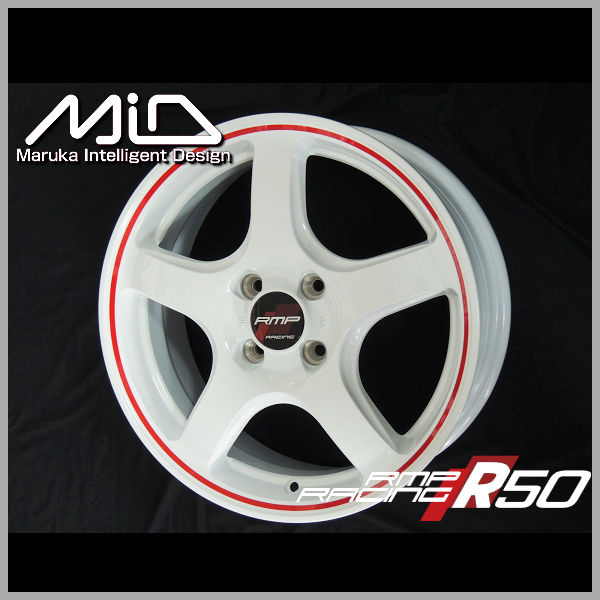 【送料無料】■RMP レーシング R50■15インチ■ホワイトレッドライン■グッドイヤー　165/55R15■N-BOX タント スペーシアデイズ ミラ アルト など★軽自動車全般