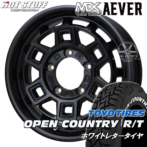 Rakuten - 送料無料ジムニーマッドクロス アイヴァーマットブラック185/85R16TOYO オープンカントリーR/Tホワイトレター タイヤ