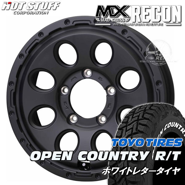 Rakuten - 送料無料ジムニーマッドクロス リーコンマットブラック185/85R16TOYO オープンカントリーR/Tホワイトレター タイヤ