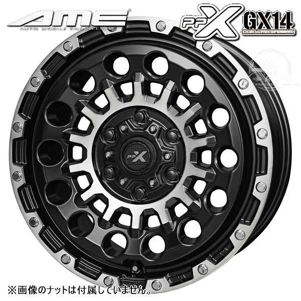 Rakuten - 送料無料 アルミホイール4本ランクル ランドクルーザー 250 / 300 AME PPX GX14マットブラック × ポリッシュ18インチ 8.0J +50 6H PCD139.7 JWL / JWL-T / VIA 規格適合品