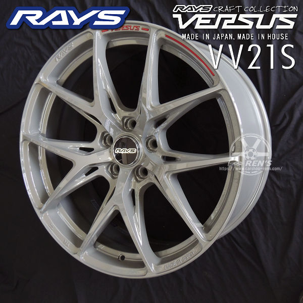Rakuten - 送料無料 4本セット 在庫有りRAYS レイズ VERSUS ベルサスCRAFT COLLECTION VV21Sアームズグレー/文字MC/RAP(レッドクリアー) (G8J)20inch 8.5J +45 5穴 PCD12040系アルファード ヴェルファイア 国産ホイール