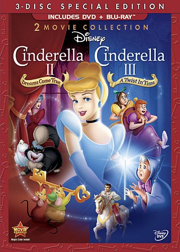【こちらの商品はお取り寄せの商品になります。入荷の目安：1〜3週間】 ※万が一、メーカーに在庫が無い場合はキャンセルとさせて頂く場合がございます。その際はご了承くださいませ。 Cinderella II: Dreams Come True & Cinderella III: A Twist In Time (Three-Disc Blu-ray/DVD Combo in DVD Packaging) 『シンデレラ2』『シンデレラIII 戻された時計の針』 [ US / Walt Disney Studios Home Entertainment / Blu-ray＋DVD ] 新品！ [Blu-ray] の方は国内ブルーレイデッキで日本盤ブルーレイと同じようにご覧頂けます。 [DVD]の方はリージョンコード(DVD地域規格)が【1】になります。リージョンコードフリーのDVDデッキなど対応機種でご覧下さい。 ※アメリカ盤につき日本語字幕はございません。 『シンデレラ2』と、『シンデレラIII 戻された時計の針』をセットで収録した北米版ブルーレイ！同内容のDVDもセットになったコンボセットです！！ 【収録作品】 ■"Cinderella II: Dreams Come True (Blu-ray)" (2002, シンデレラ2) ■"Cinderella III: A Twist In Time (Blu-ray)" (2007, シンデレラIII 戻された時計の針) 【仕様】 ■音声：英語 ■字幕：英語 ■ディスク枚数：3枚　