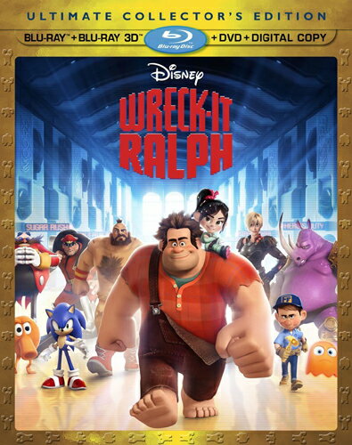 新品北米版Blu-ray 3D！【シュガー・ラッシュ 3D】 Wreck-It Ralph [Blu-ray 3D/Blu-ray/DVD Combo]！（『Paperman』も収録！）