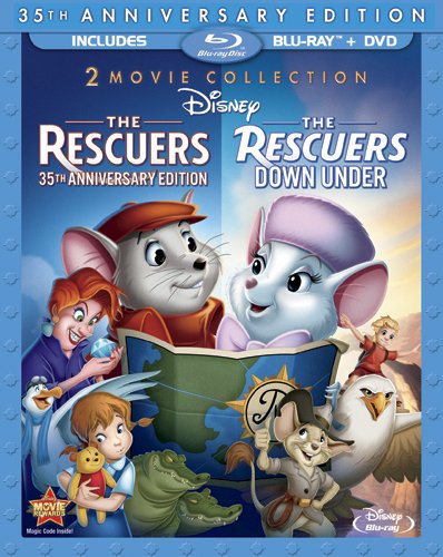 北米版Blu-ray！『ビアンカの大冒険』＋『ビアンカの大冒険 ゴールデン・イーグルを救え!』 The Rescuers: 35th Anniversary Edition (The Rescuers / The Rescuers Down Under) [Blu-ray/DVD]！＜初ブルーレイ化＞