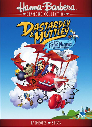【こちらの商品はお取り寄せの商品になります。入荷の目安：1〜3週間】 ※万が一、メーカーに在庫が無い場合はキャンセルとさせて頂く場合がございます。その際はご了承くださいませ。 Dastardly & Muttley In Their Flying Machines: Complete Season [ US / Warner / DVD ] 新品！ ※こちらのDVDはリージョンコード(DVD地域規格)が【1】になります。 日本製のデッキではご覧頂けませんのでご注意下さい。 リージョンコードフリーのDVDデッキなど対応機種でご覧下さい。 ※アメリカ盤につき日本語字幕はございません。 ハンナ・バーベラ・プロダクション製作『スカイキッドブラック魔王』の北米版DVD！！ 『チキチキマシン猛レース』のブラック魔王とケンケンが空の上で大活躍するTVシリーズ。さまざまなキャラクターが伝書バト・ポッピーを捕獲するために、ドタバタを巻き起こす。 【仕様】 ■音声：英語 ■ディスク枚数：3枚 ■収録時間：本編459分　