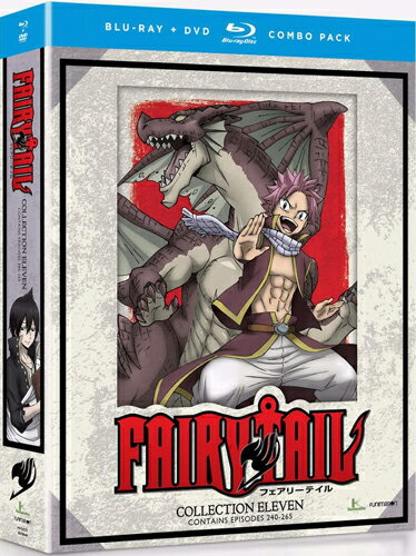 【こちらの商品はお取り寄せの商品になります。入荷の目安：1〜3週間】 ※万が一、メーカーに在庫が無い場合はキャンセルとさせて頂く場合がございます。その際はご了承くださいませ。 Fairy Tail Collection 11 [Blu-ray/DVD] FAIRY TAIL（フェアリーテイル）第240話〜第265話 [ US / FUNIMATION / Blu-ray+DVD ] 新品！ ※こちらの商品はブルーレイデッキの国コードが日本に固定されているデッキではご覧いただけません。 ・設定が変更できる場合は国コードをアメリカ（日本以外）にしてご覧ください。 ・商品ご購入の前にお持ちのデッキが国コードをアメリカ等に変更できるかどうかご確認ください。 ※PS3でご覧頂く場合は問題ございません。 ※DVDの方はリージョンコード(DVD地域規格)が【1】になります。リージョンコードフリーのDVDデッキなど対応機種でご覧下さい。 ※日本盤と同じように日本語音声でご覧頂けます。 A-1 Picturesとサテライトがタッグを組んで贈るバトルファンタジーアニメ『FAIRY TAIL（フェアリーテイル）』の第240話〜第265話までを収録した北米版ブルーレイ！！ DVDもセットになっています！ 【仕様】 ■音声：日本語, 英語 ■字幕：英語 ■ディスク枚数：4枚 ■収録時間：本編650分 【Special Features】 ・Katsucon with Cherami Leigh ・Fairy Tail in the Booth: Sting, Rogue, & Mard Geer ・Episode 243 Commentary ・Episode 248 Commentary ・Episode 253 Commentary ・Episode 258 Commentary ・Textless Opening & Closing Songs ・U.S. Trailer ・Trailers　