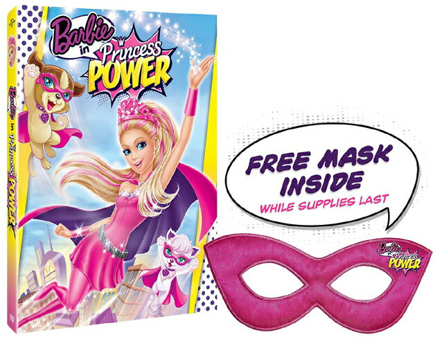 【こちらの商品はお取り寄せの商品になります。入荷の目安：1〜3週間】 ※万が一、メーカーに在庫が無い場合はキャンセルとさせて頂く場合がございます。その際はご了承くださいませ。 Barbie in Princess Power (DVD with Super Sparkle Mask) [ US / Universal Home Video / DVD ] 新品！ ※こちらのDVDはリージョンコード(DVD地域規格)が【1】になります。 日本製のデッキではご覧頂けませんのでご注意下さい。 リージョンコードフリーのDVDデッキなど対応機種でご覧下さい。 ※アメリカ盤につき日本語字幕はございません。 世界中で人気のバービーを主人公にしたアニメーション『Barbie in Princess Power』の北米版DVD！！ 【仕様】 ■音声：英語 ■ディスク枚数：1枚 ■収録時間：本編74分　