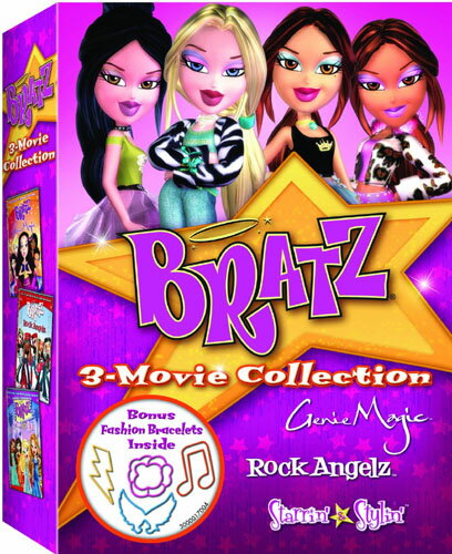 楽天RGB DVD STORE／SPORTS＆CULTURE北米版DVD！【BRATZ＜ブラッツ＞】 Bratz 3-Movie Collection （Genie Magic, Rock Angelz, Starrin' & Stylin'）！＜3作品セット＞＜おまけブレスレット封入＞