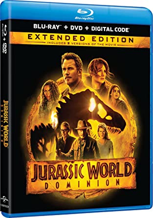 新品北米版Blu-ray！【ジュラシック ワールド／新たなる支配者】Jurassic World Dominion: Extended Edition Blu-ray/DVD ！＜エクステンデッド エディション＆劇場ヴァージョン収録＞