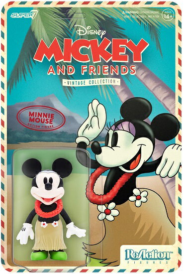 Super7 - Disney Reaction Figures Wave 2 - Vintage Collection - Hawaiian Holiday - Minnie Mouse ＜ミニーマウス＞ スーパー7 リアクション フィギュア（約10cm）