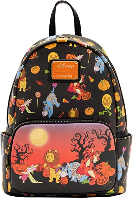 ラウンジフライ ディズニー クマのプーさん ハロウィングループ ミニ バックパック LOUNGEFLY DISNEY: WINNIE THE POOH - HALLOWEEN GROUP MINI BACKPACKのサムネイル