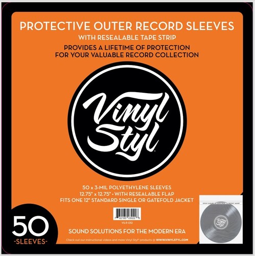 Vinyl Styl Protective Outer Record Sleeves (Clear) - 12インチ 50 Pack＜12''レコードポリスリーヴ..