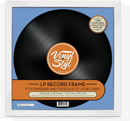 Vinyl Styl 12 Inch Vinyl Record Display Frame - Wall Hanging (White) - 12インチレコード用ディス..