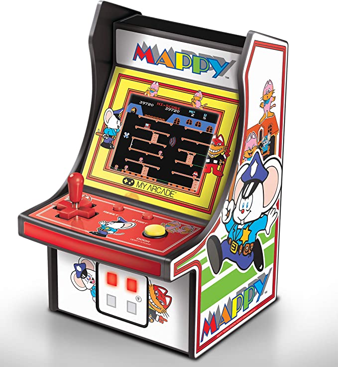 ＜My Arcade マッピー＞ My Arcade DGUNL-3224 Mappy Micro Player Retro Arcade Machine 6.75 Inch