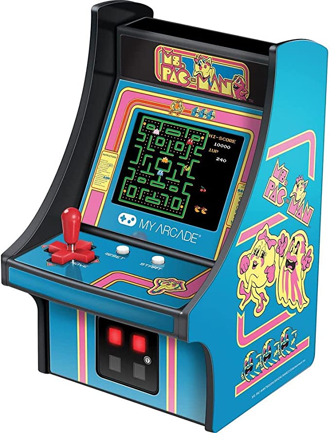 ＜My Arcade ミズ パックマン＞My Arcade DGUNL-3230 MS. Pac-Man Micro Player Retro Arcade Machine - 6.75 Inch