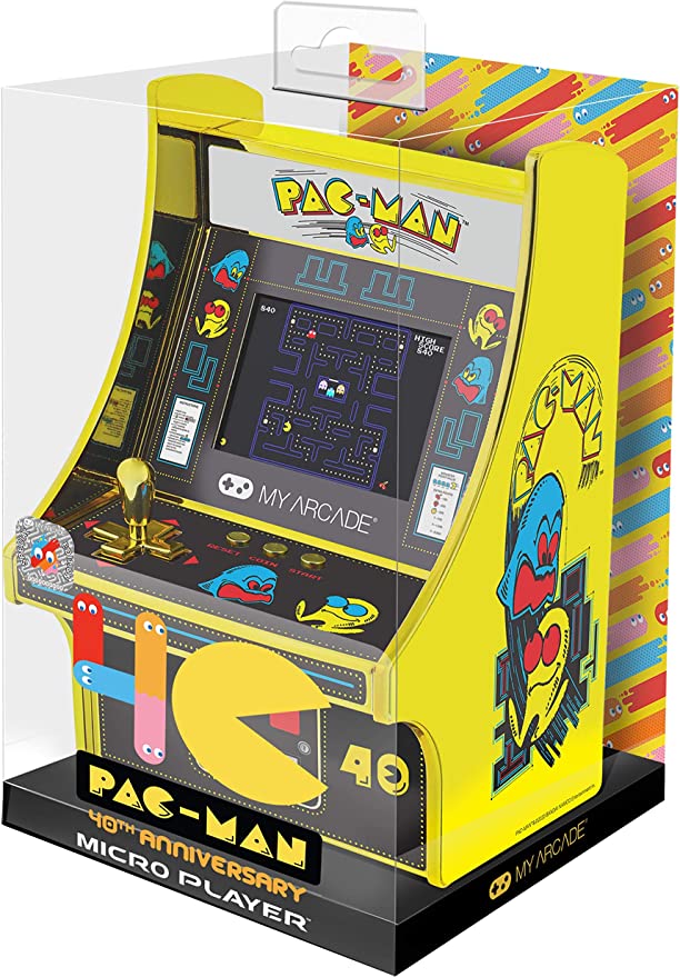 ＜My Arcade パックマン40周年＞My Arcade DGUNL-3290 Pac-Man 40th Anniversary Micro Player Retro Arcade Machine 6.75 Inch