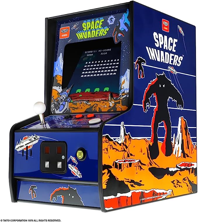 ＜My Arcade スペースインベーダー＞ My Arcade DGUNL-3279 Space Invaders Micro Player Retro Arcade Machine 6.75 Inch