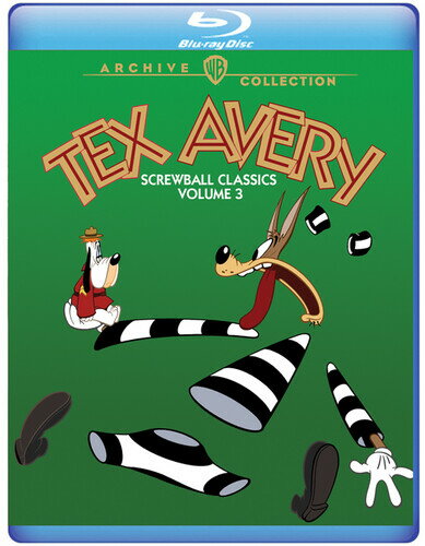 Tex Avery Screwball Classics Volume 3 [Blu-ray] [ US / Warner Archives / Blu-ray ] 新品！ ※アメリカ盤ブルーレイですが、国内ブルーレイデッキで日本盤ブルーレイと同じようにご覧頂けます。 ※アメリカ盤につき日本語字幕はございません。 ハリウッドにおけるカートゥーン黄金時代を築いたアニメーター、アニメ監督のひとり、テックス・アヴェリー・コレクション『Tex Avery Screwball Classics Volume 3』の北米版ブルーレイ！！ 【仕様】 ■音声：英語 ■収録時間：本編150分　