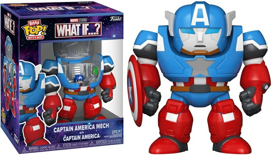Rakuten - [ファンコ] Funko Bitty Bots: Marvel WI, Captain America Mech with Captain America＜キャプテン・アメリカ＞