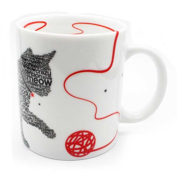 ドイツ・KONITZ(コーニッツ)　 クロスワード　Cat （マグカップ）猫グッズ 猫雑貨 猫マグカップのサムネイル