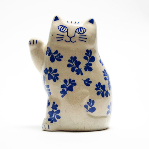 リサラーソン（Lisa Larson）まねくねこリサラーソンの招き猫　波佐見焼｜猫グッズ 猫雑貨 ねこ 置物 ｜