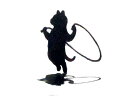 猫 シルエットオブジェ なわとび猫 ねこ オブジェ 猫の置物 置物 シルエット工場 川口喜久雄 おしゃれ 猫グッズ 猫雑貨 影絵 インテリア Silhouette Object 置き場所に困らない小さな猫のシルエットオブジェ ねこ ネコ オブジェ 置物 インテリア(3)