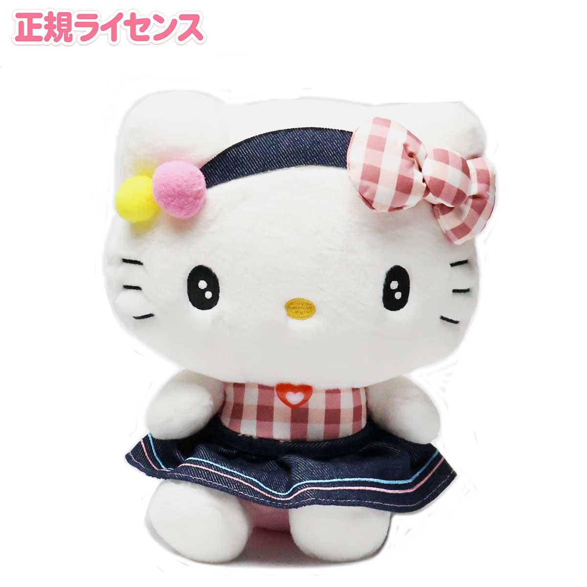 ハローキティ　キティ　ぬいぐるみ　マスコット　花　ギンガムチェック　ドイツ 楽天市場】キティ ギンガムチェック ぬいぐるみの通販