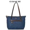 コーチ トートバッグ デニム レザー a4 レディース バッグ カバン アウトレット Coach