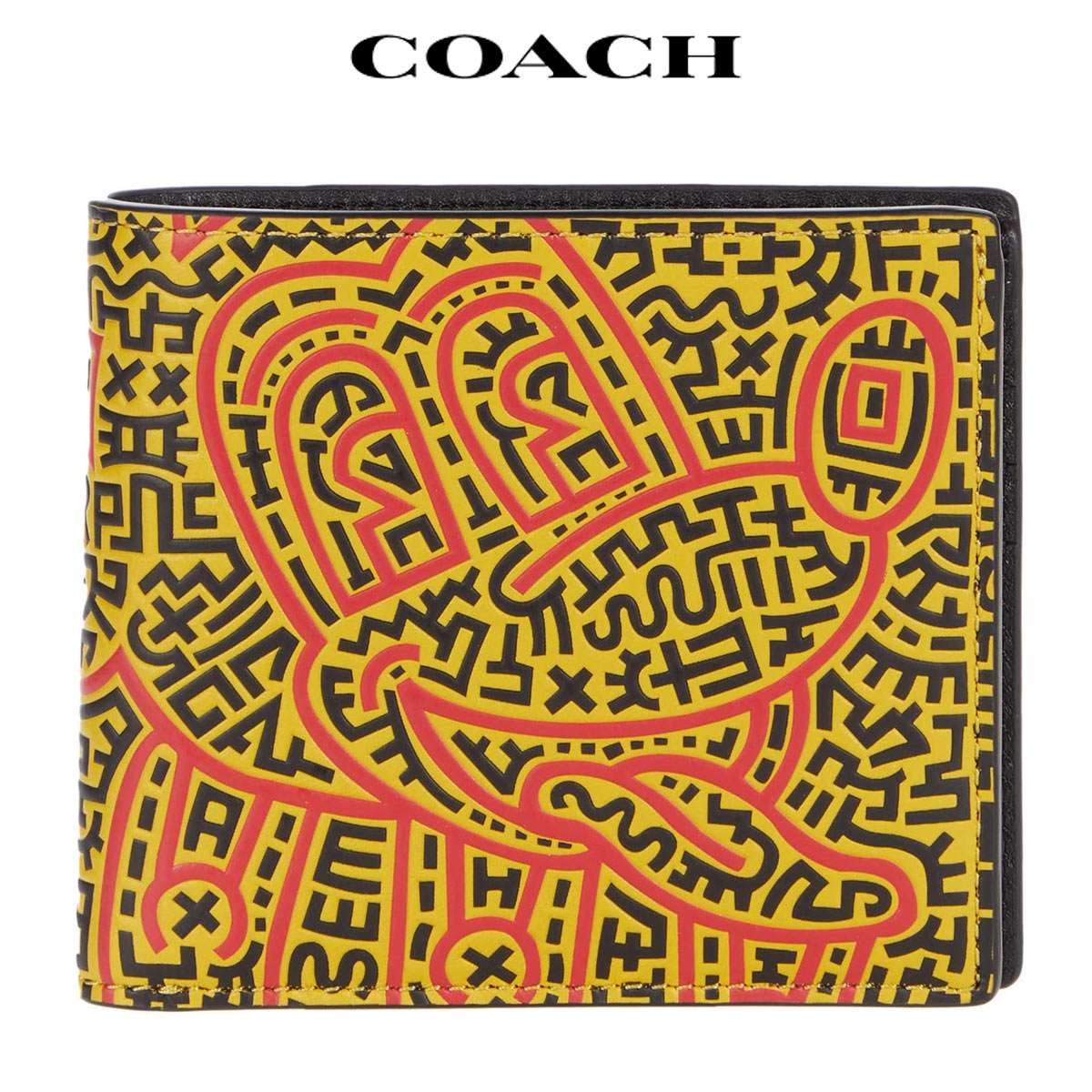 コーチ 財布 二つ折り レディース ディズニー ミッキー キースへリング かわいい 人気 COACH