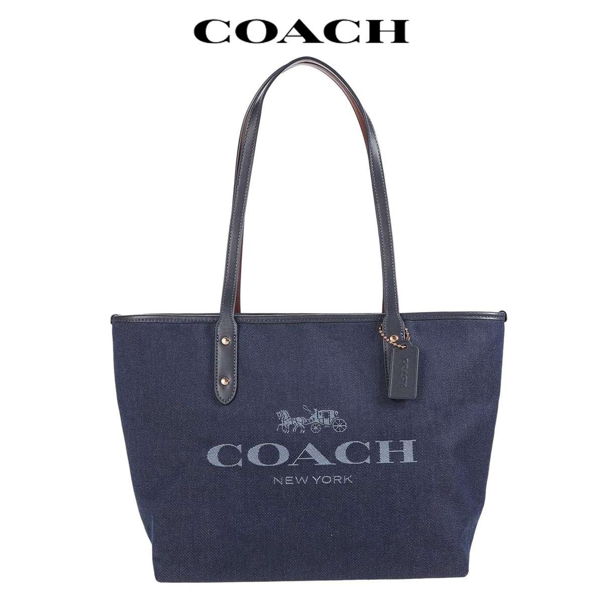 コーチ 革トートバッグ レディース コーチ バッグ トートバッグ ホースアンドキャリッジ レザー a4 デニム 新品 人気 COACH