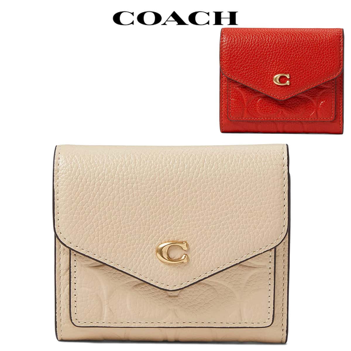 コーチ 財布 三つ折り レディース シグネチャー コンパクト ブランド 本革 コーチアウトレット Coach