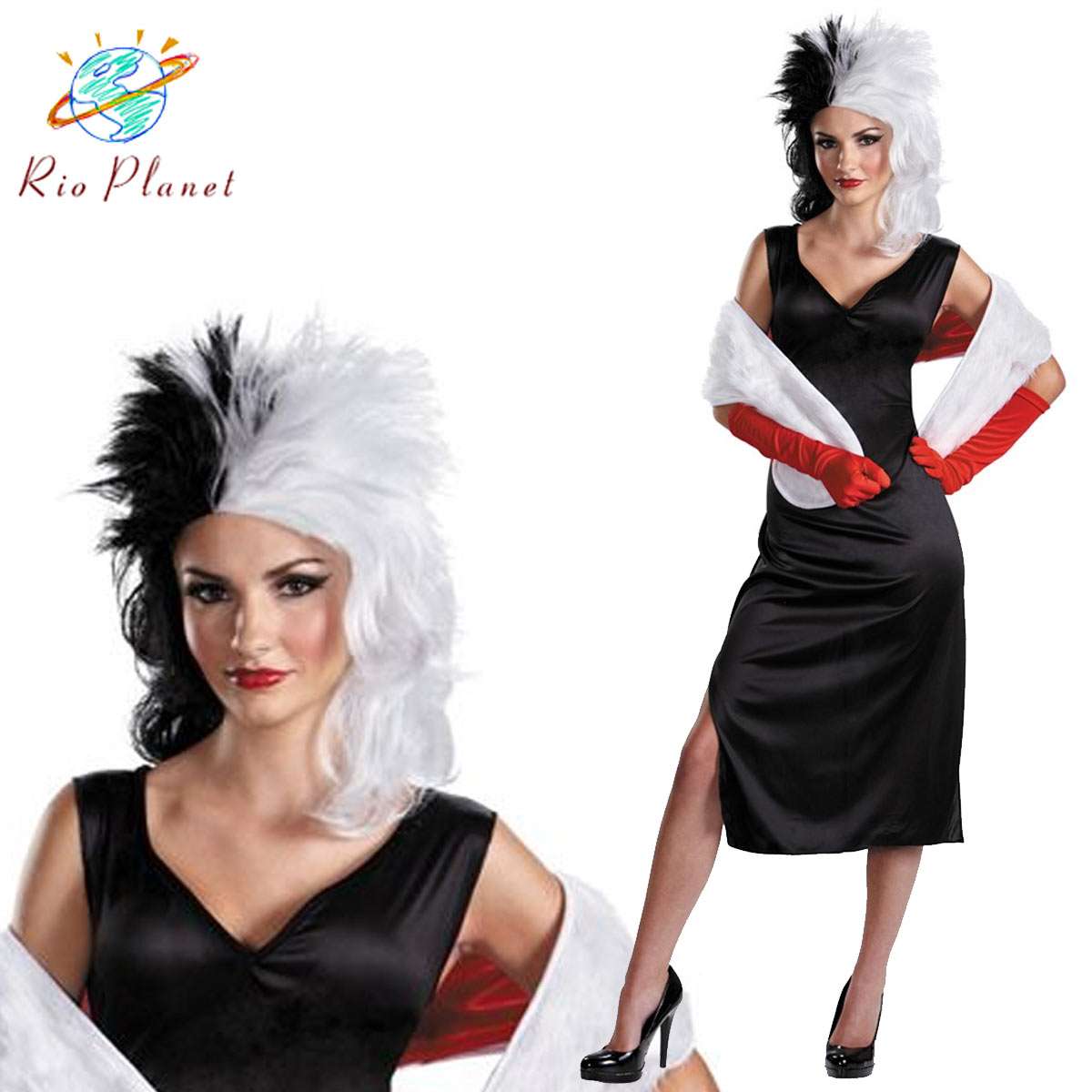 ■商品名 ディズニー クルエラ・ド・ヴィル スタンダード サイズ コスチューム 12-14 Disneys Cruella De Vil Adult Standard Size Costume 12-14 ■商品内容 ドレス、ストール、ウィッグ、手袋 ※こちらの商品に靴は含まれません。 ■素材 100% Polyester Exclusive of Trim ■商品詳細 こちらの商品はディズニーオフィシャルライセンス商品です。 ■ 商品説明 ディズニー 101匹 わんちゃん に登場する、クルエラ・ド・ヴィルはディズニー・ヴィランズの一人であり、抜群のファッションセンスな性格を持つ悪女。アメリカ映画100年のヒーローと悪役ベスト100チャートで39位にランクイン。 犬を殺して毛皮を剥ぎコートを作る危険な毛皮マニア！ 有名なデザイナーで、夫のデ・ヴィル氏は毛皮商人。近年のクルエラのスピンオフは、1970年代のロンドンを舞台に、クルエラの若き日の姿を描く前日譚。クルエラ・ド・ヴィルと同名のヒットしたイメージソングも存在しており、セレーナ・ゴメスに「街のクルエラ」というタイトルでカバーされている。クルエラの残酷さを強調した楽曲。偽物・コピー商品にご注意 人気キャラクターは偽物・コピー商品の生産も盛んです。激安価格や偽公式サイトにはご注意ください。 当店の商品は『 100% 正規品保障！ 』です。安心してお買い物をお楽しみください。 ⇒　ブランドページはこちらから 後払い対応店 商品到着後「14日以内のお支払いでOK !」 ご注文時にお支払い方法より選択しご利用いただけます。