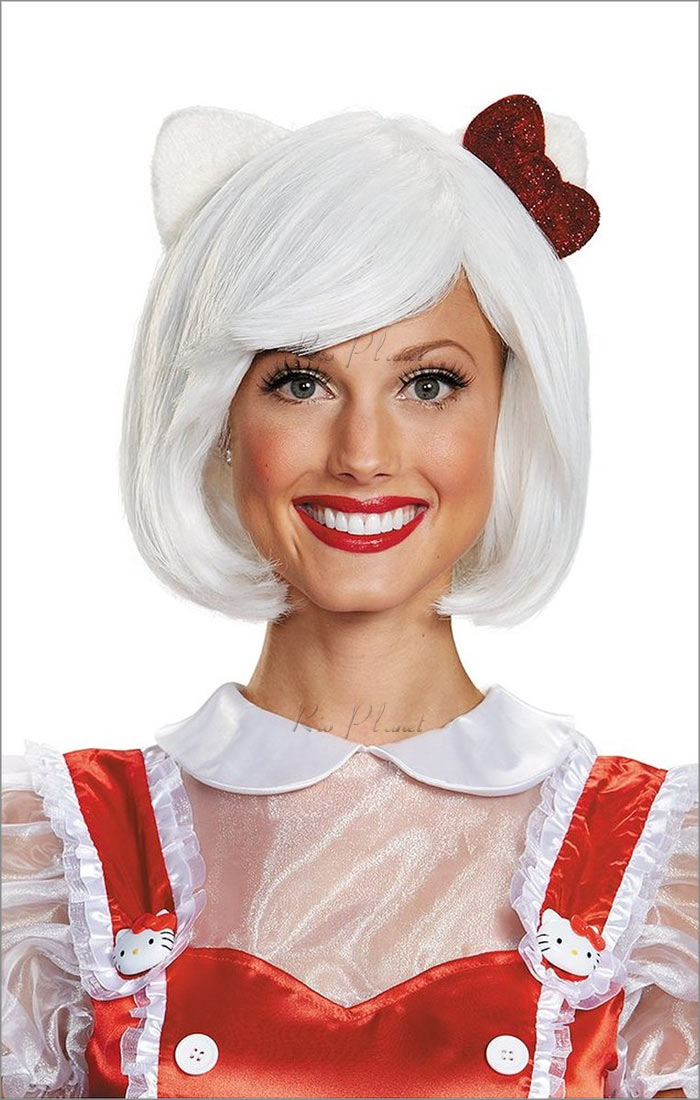 ハローキティ キティちゃん ウィッグ ボブ ホワイト ハローキティ キティちゃん ウィッグ ボブ ホワイト