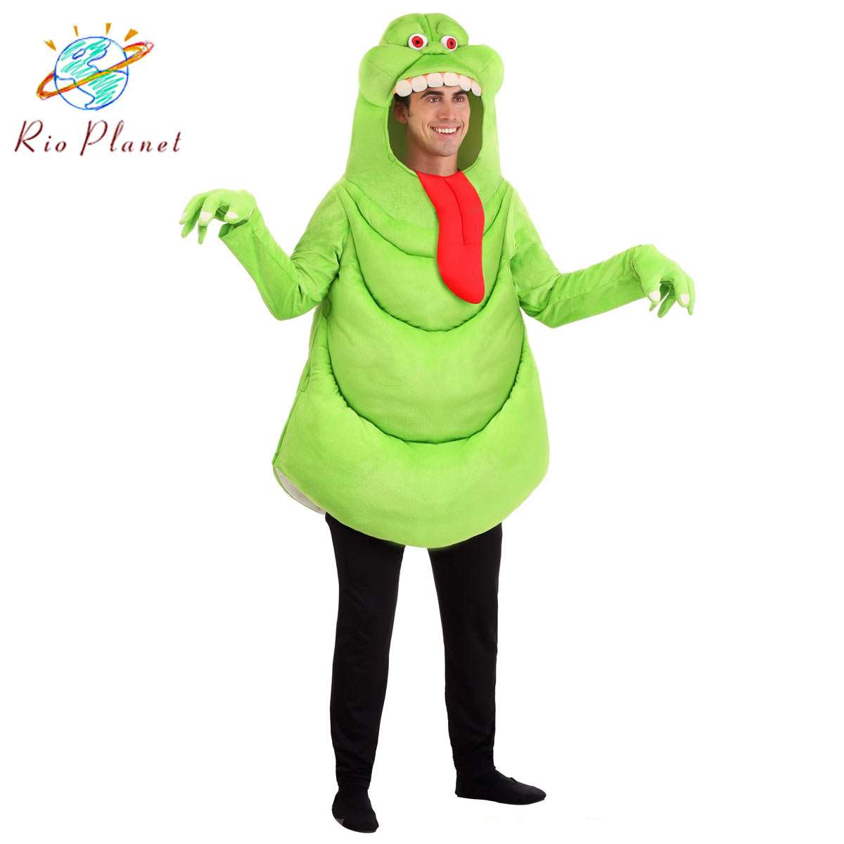 ゴーストバスターズ スライマー 大人 緑のモンスター 衣装 仮装 コスチューム 大きいサイズ ハロウィン..