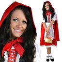 赤ずきん コスプレ 衣装 コスチューム マント エプロン ハロウィン ケープ RED RIDING HOOD(3)