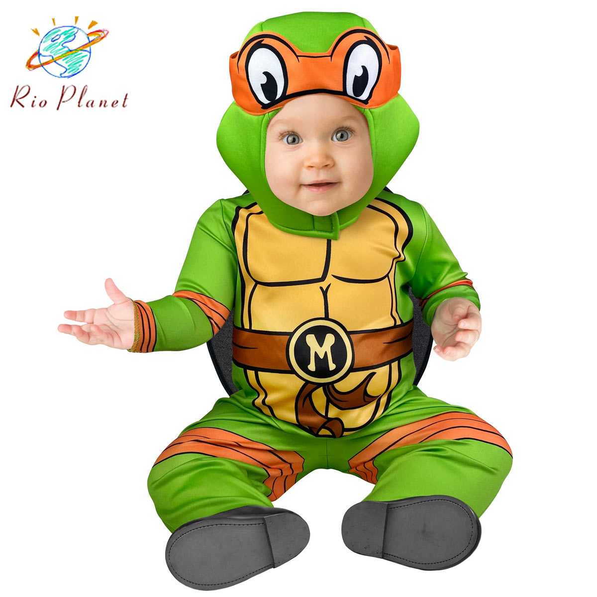 ミュータントタートルズ コスプレ ミケランジェロ 衣装 ベビー 幼児 コスチューム ハロウィン 専門 Teenage Mutant Ninja Turtles