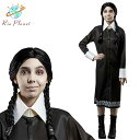 ウェンズデー コスプレ 衣装 アダムスファミリー 仮装 服 ワンピース ハロウィン 大きいサイズ Wednesday