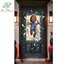 チャッキー ハロウィン 飾り付け ドア チャイルドプレイ 玄関 おしゃれ 室内 部屋 Chucky Door Cover