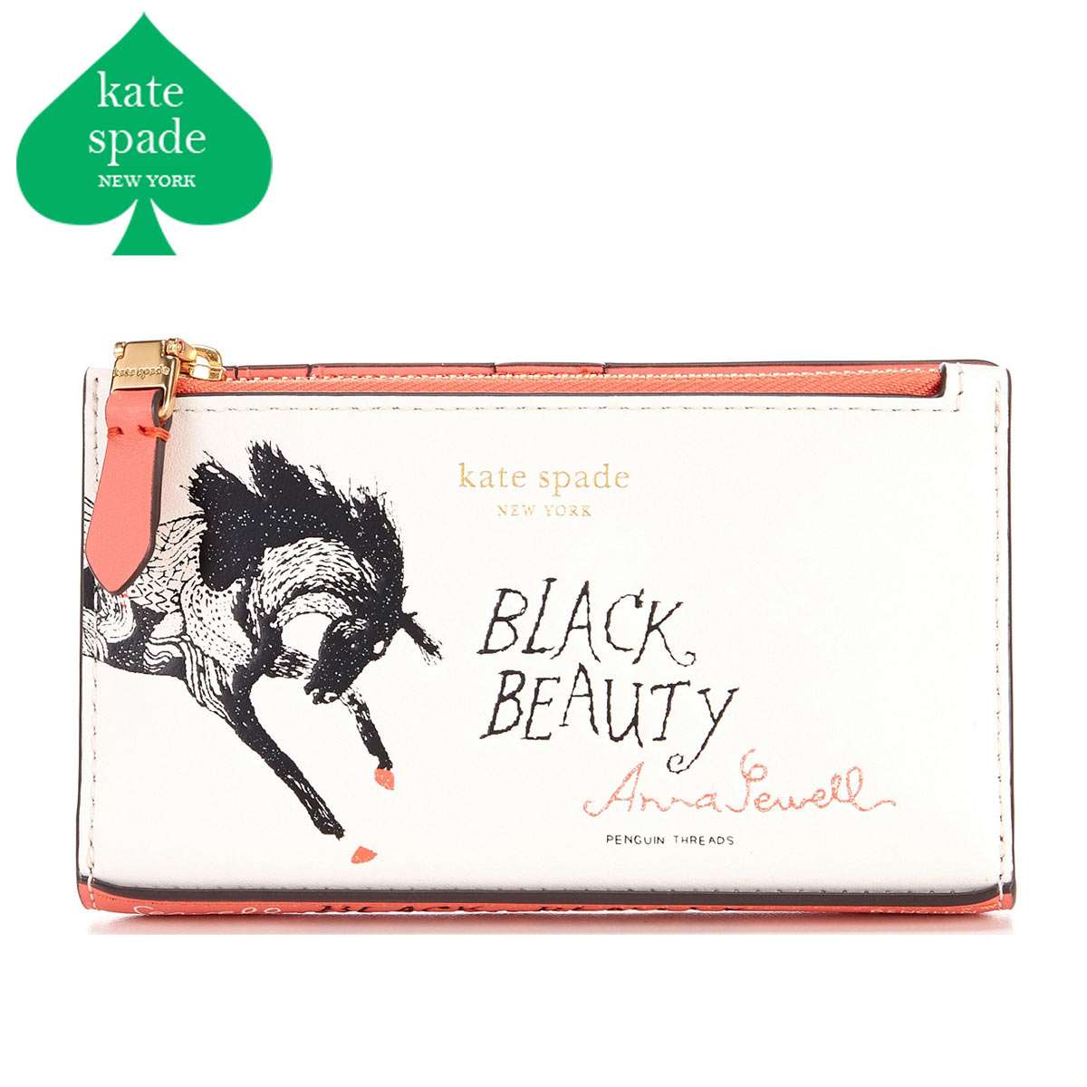 ケイトスペード 財布 二つ折り レディース ファスナー 小銭入れ Black Beauty ブランド 新作 Kate Spade