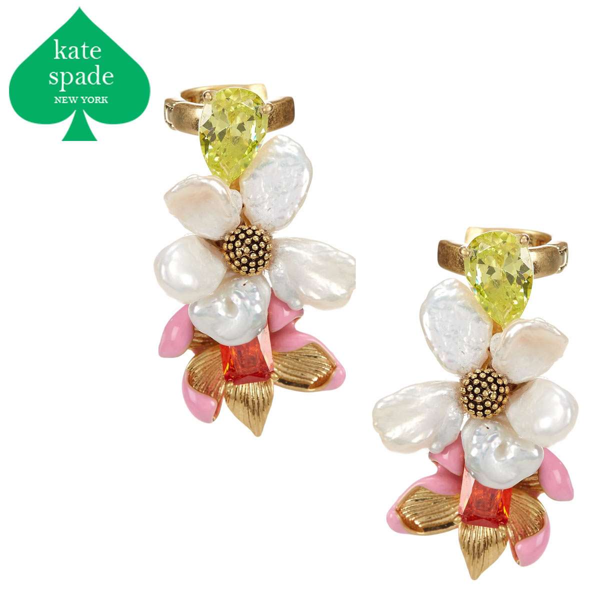 ケイトスペード ピアス レディース ブランド パール 大ぶり ボタニカル 花 プレゼント kate spade new york