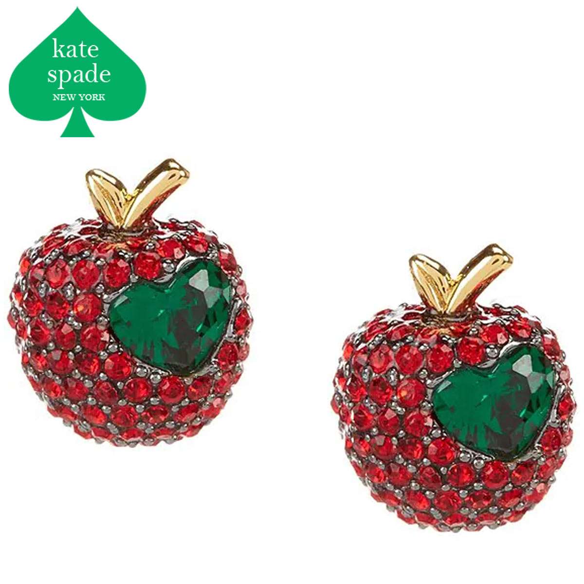 ケイトスペード ピアス リンゴ スタッズ キラキラ 大き目 ブランド プレゼント クリスマス kate spade
