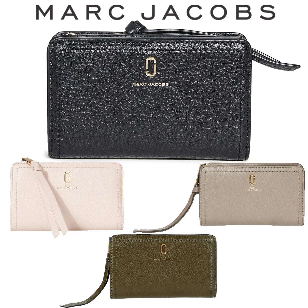 マークジェイコブス 財布 二つ折り ミニ財布 レディース かわいい ブランド 財布革 box型小銭入れ Marc Jacobs