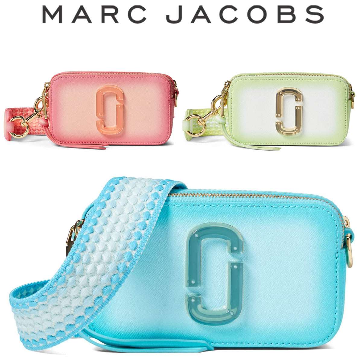 マークジェイコブス ショルダーバッグ レディース 小さめ 軽量 ブランド 斜め掛け 薄マチ おしゃれ marc jacobs SNAPSHOT スナップショット