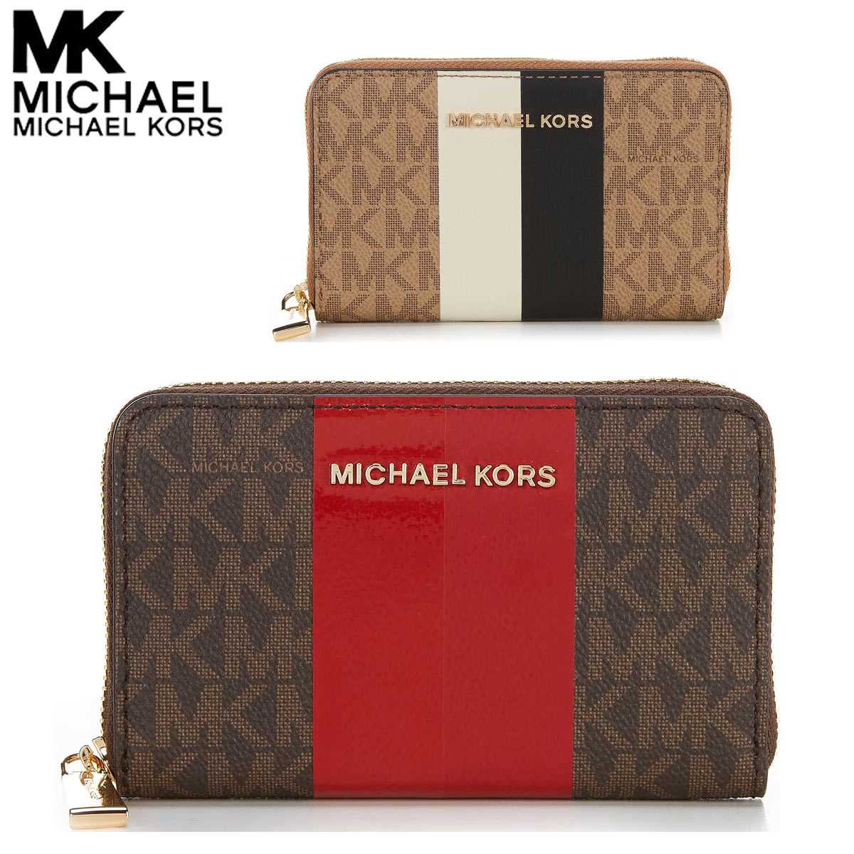 マイケルコース 財布 ラウンドファスナー ウォレット 本革 小さい レディース ブランド アウトレットではない Michael Kors