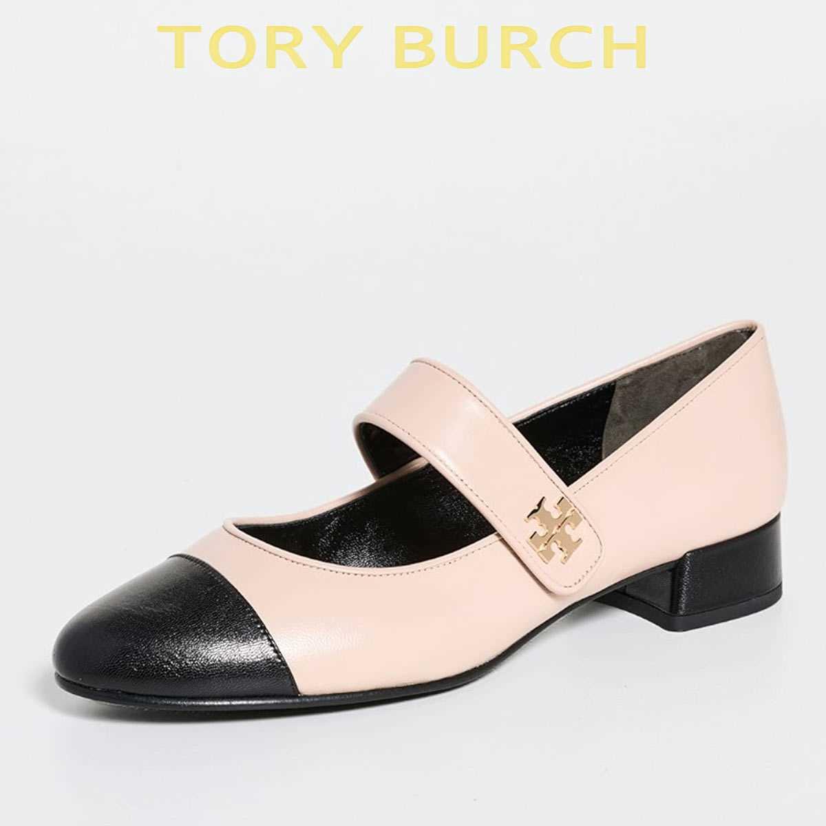 トリーバーチ バレエシューズ ロゴメダル ローヒール ストラップ パンプス ラウンドトゥ おしゃれ 大きいサイズあり Tory Burch