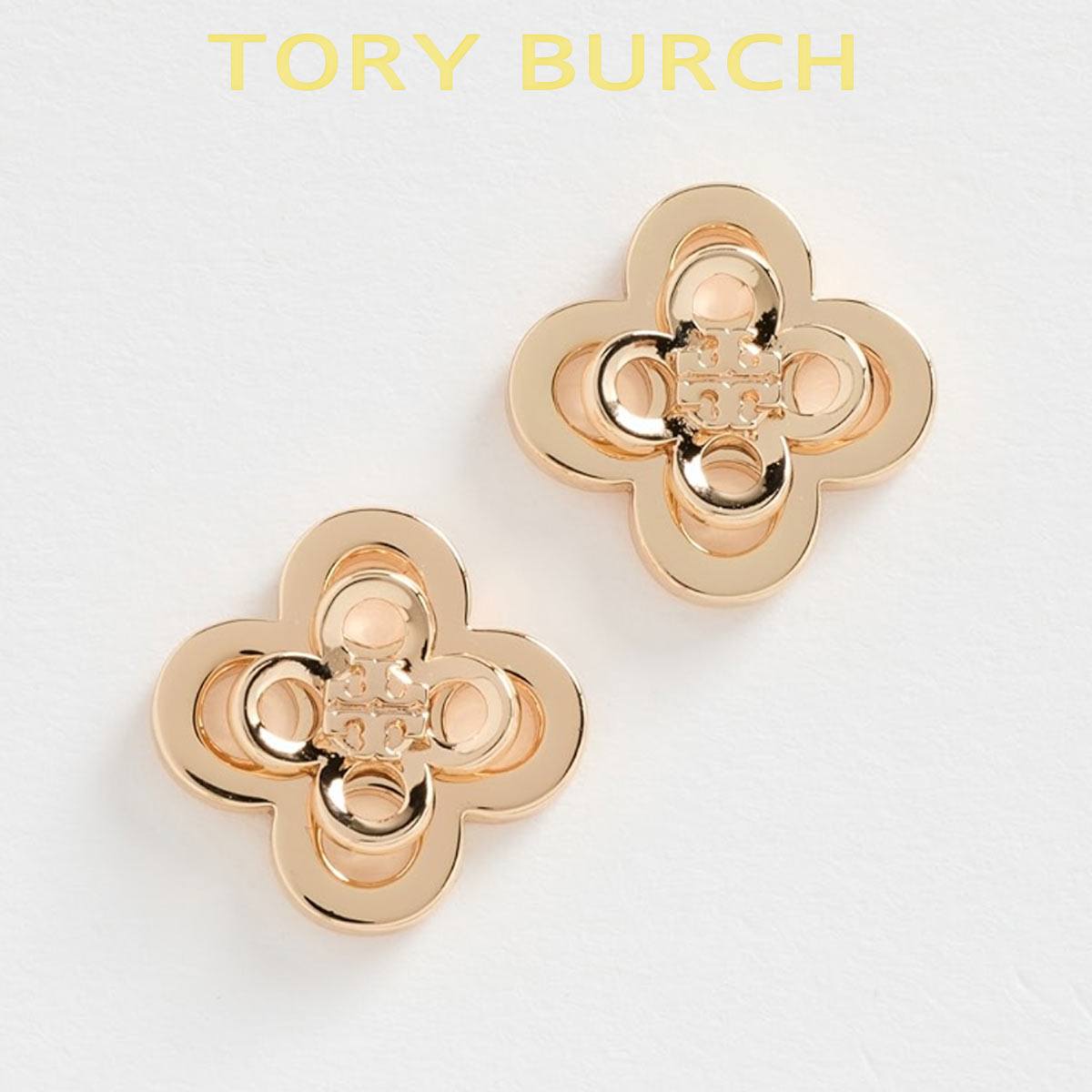 トリーバーチ ピアス ブランド ロゴ 花フラワー 可愛い 18金 18k セール Tory Burch