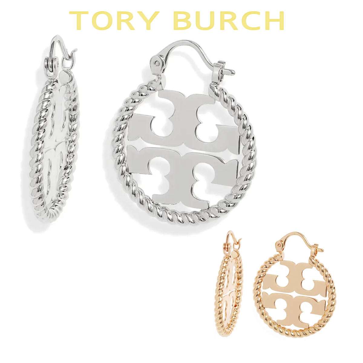 トリーバーチ ピアス フープ 小さめ ジュエリー シンプル ブランド 大人可愛い おしゃれ Tory Burch