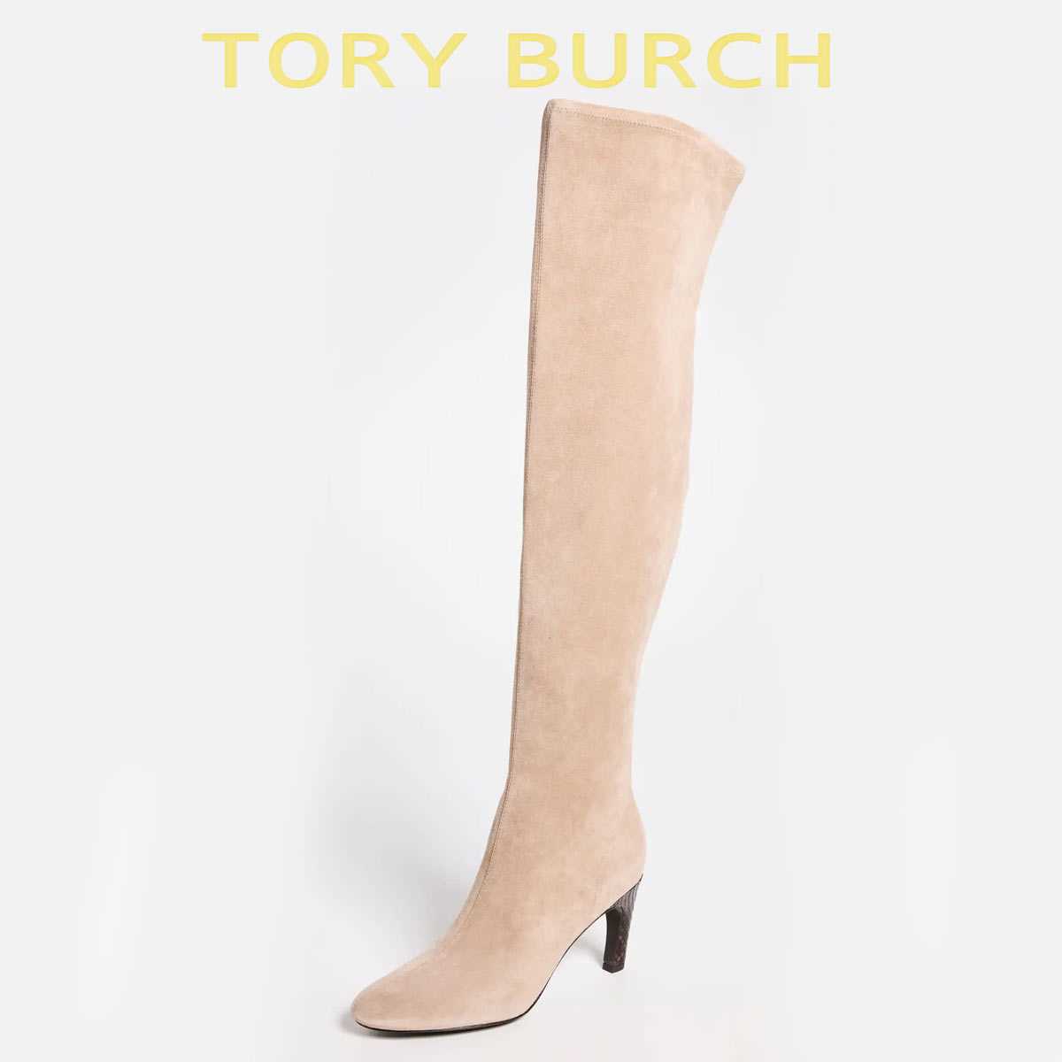 トリーバーチ ブーツ レディース スエード ニーハイ ロング ブランド サイドジップ ヒール Tory Burch